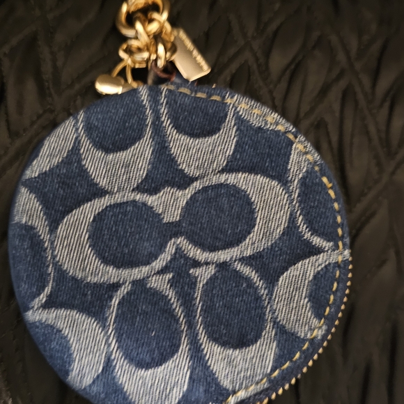 Coach Denim Signature Bag Charm - Picture 2 of 3